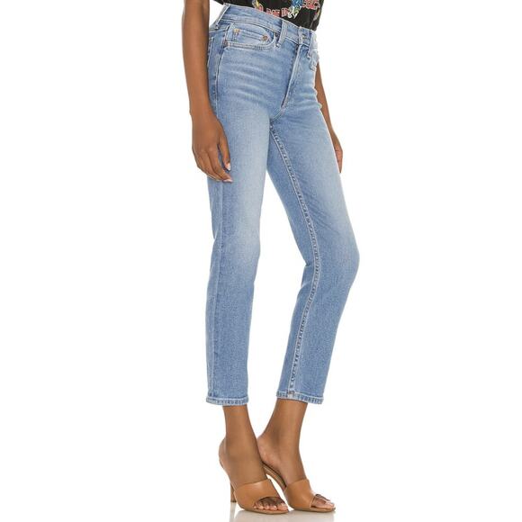 RE/DONE Originals 90s Mid Rise Ankle Crop in Soft Indigo 30 US 10 162-3WMRAC NEW - Picture 5 of 7